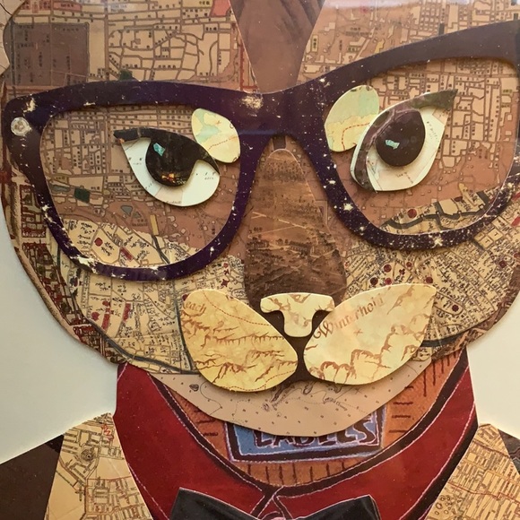 Empire Art Direct Funky Cat 2 Dimensional Paper Collage - Picture 5 of 7